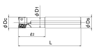 SIC-EVO SSV形 シャンクタイプフライス 外形図-1