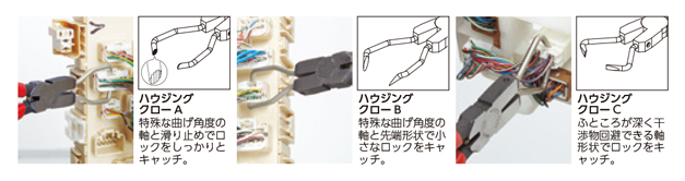 コネクタハウジングプライヤ 使用事例