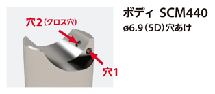 高能率 超硬コーティングソリッドドリル KDA （クーラントホールあり 3Dタイプ） 使用事例-1