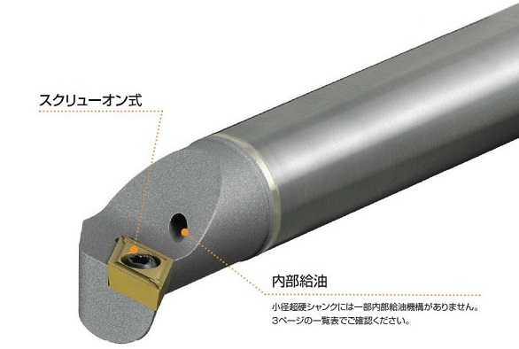 SDQCR/L_C 小物部品加工用ボーリングバー 穴あり鋼シャンク DC〇〇インサート対応 特長-1