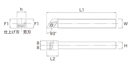 自動盤用2ヘッドホルダー MTUDC 外形図-1