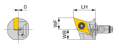 高圧クーラント対応スクリューオン式ヘッド QR12-SDQCL-CHP 外形図