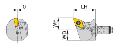 高圧クーラント対応スクリューオン式ヘッド QR12-SDQXL-CHP 外形図