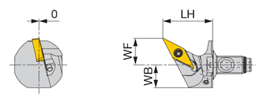 高圧クーラント対応スクリューオン式ヘッド QR12-SVQXL-CHP 外形図