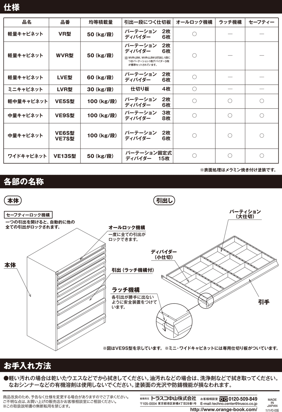 ミニキャビネット 取扱説明書-2