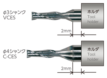 VCES UTコート 2枚刃 ショートシャンクスクエアエンドミル 使用事例-5