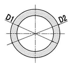 クリンガー 膨張黒鉛ガスケット SLS-A/S 外形図-1