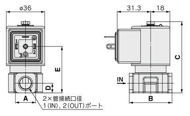 比例制御弁 JSPシリーズ 外形図-12