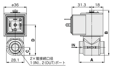 比例制御弁 JSPシリーズ 外形図-17