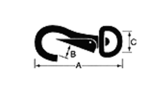 ゴールドスナップの寸法図